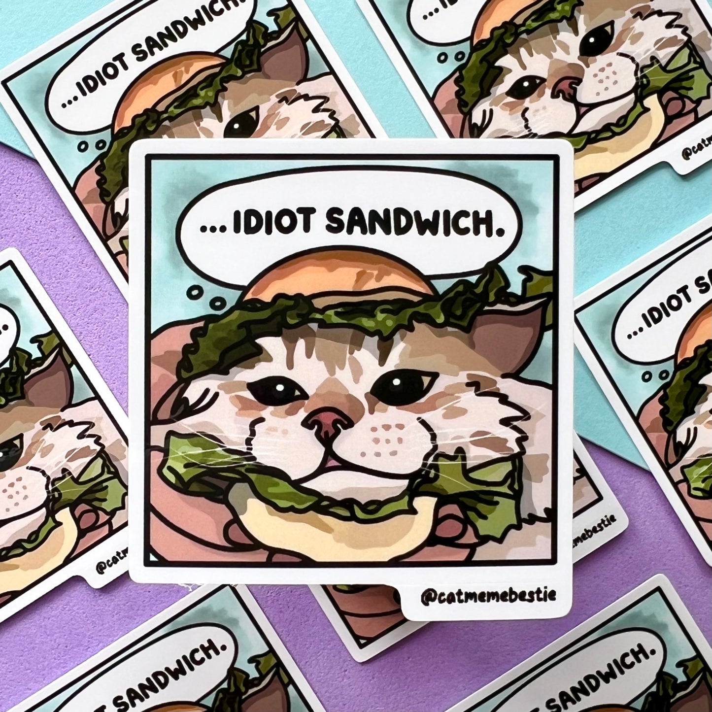 "idiot sandwich" sticker