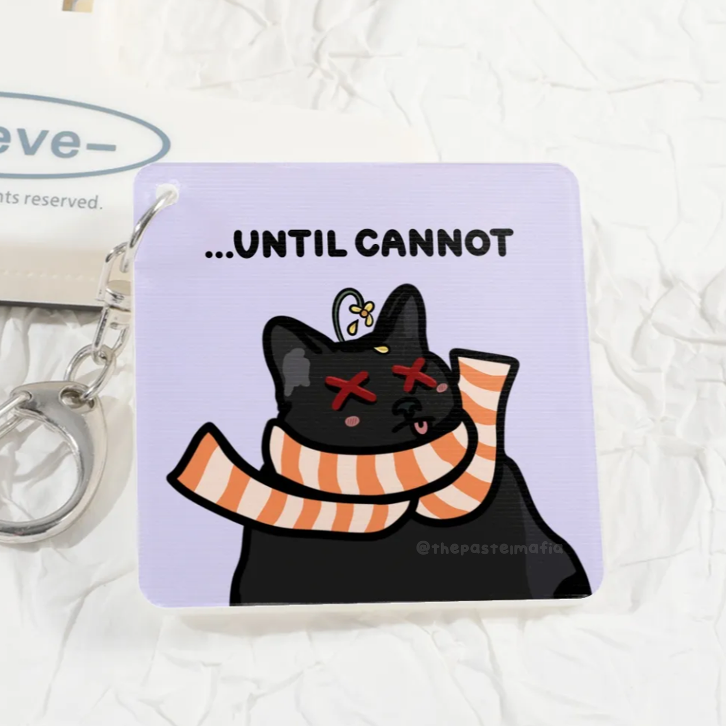 "can is can, until cannot" lenticular keychain