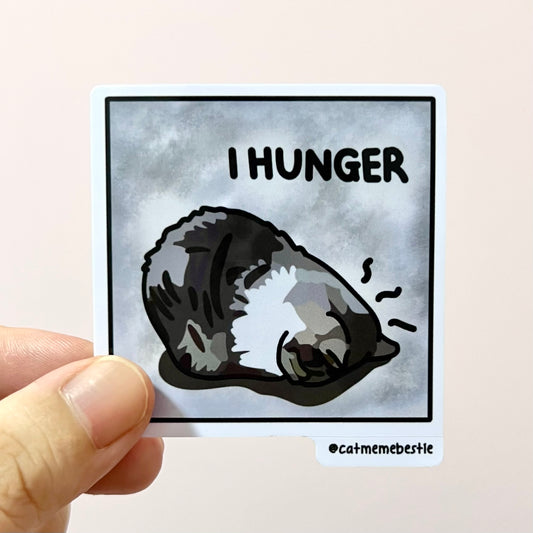 "i hunger" sticker