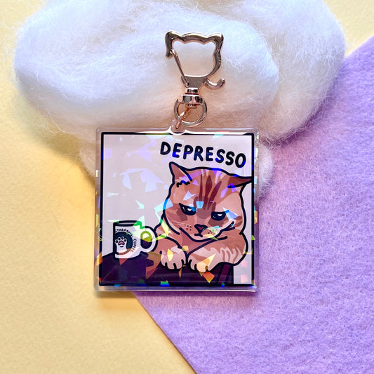 "depresso" keychain