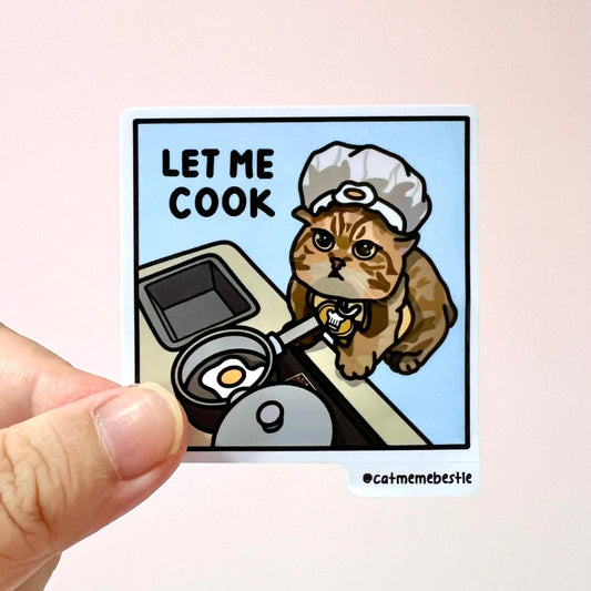 "let me cook" sticker