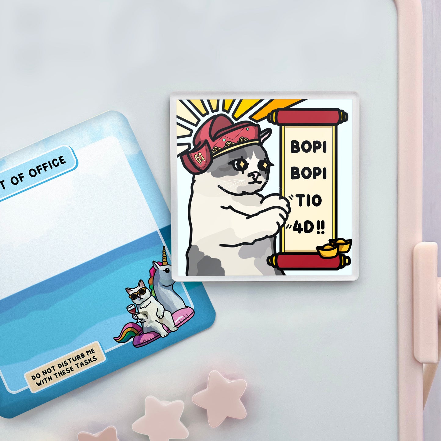 "bopi bopi tio 4d" acrylic magnet