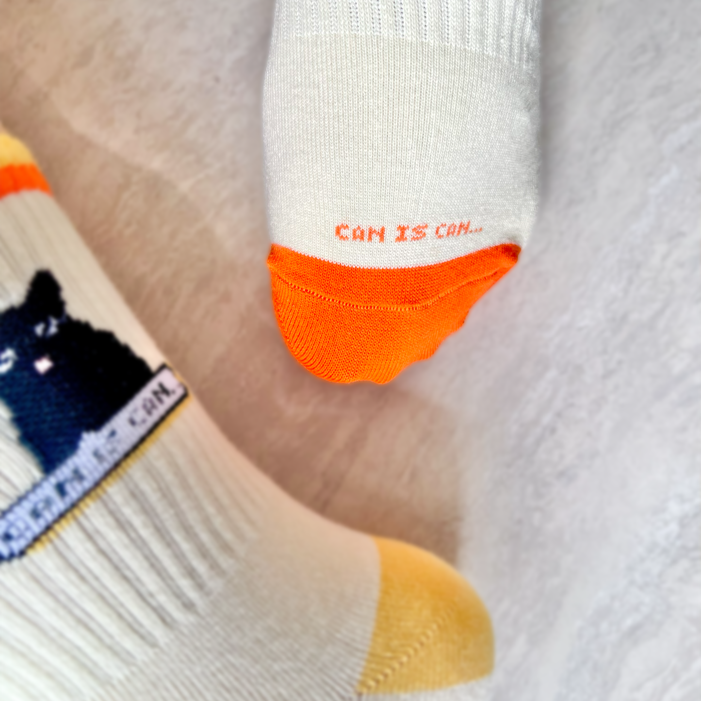 "can is can, but can don't?" unisex crew socks