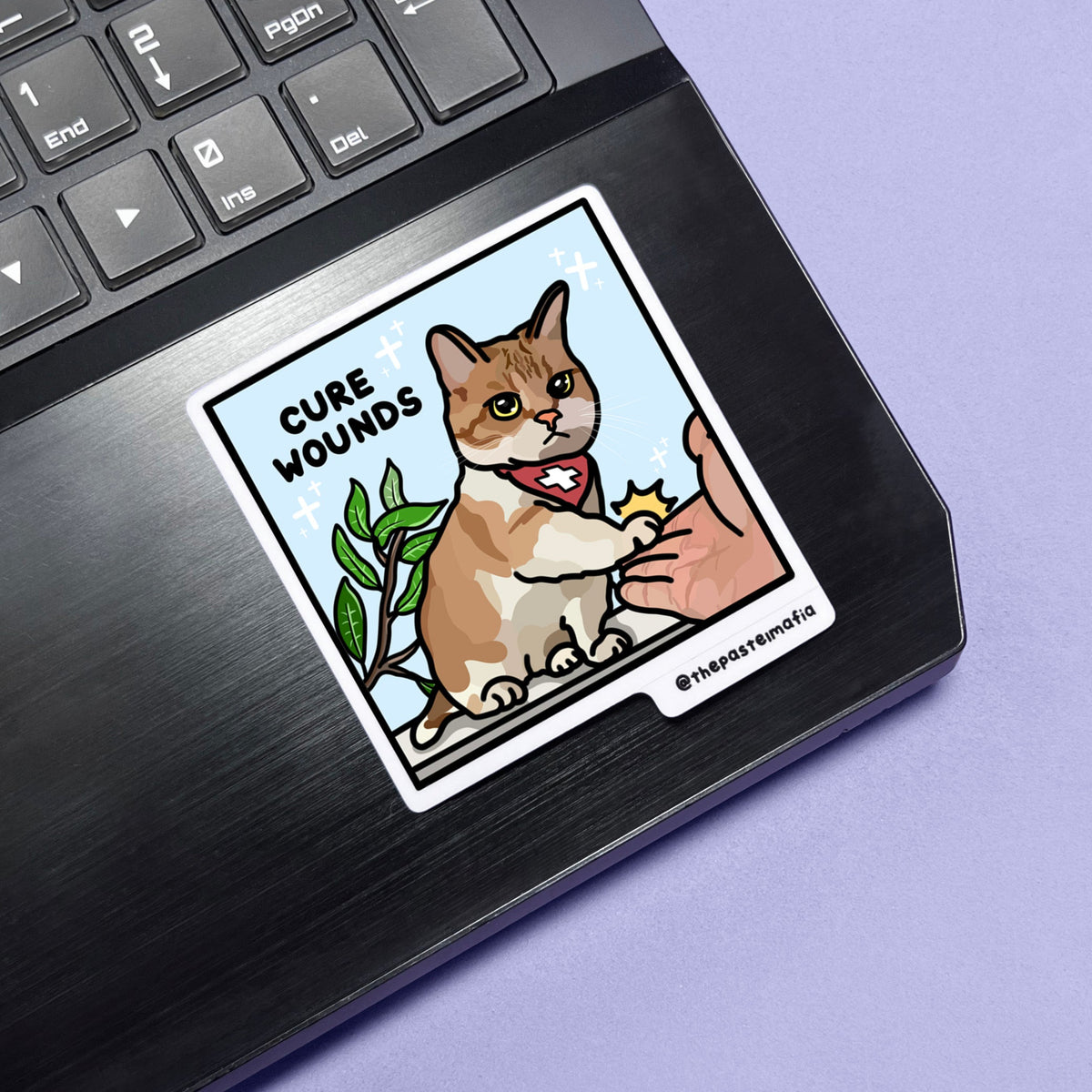 (limited) "cure wounds" sticker