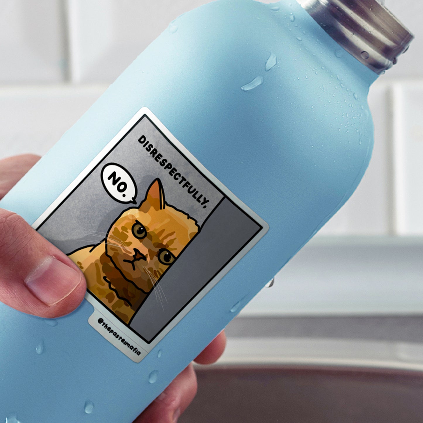 "disrespectfully, no" sticker