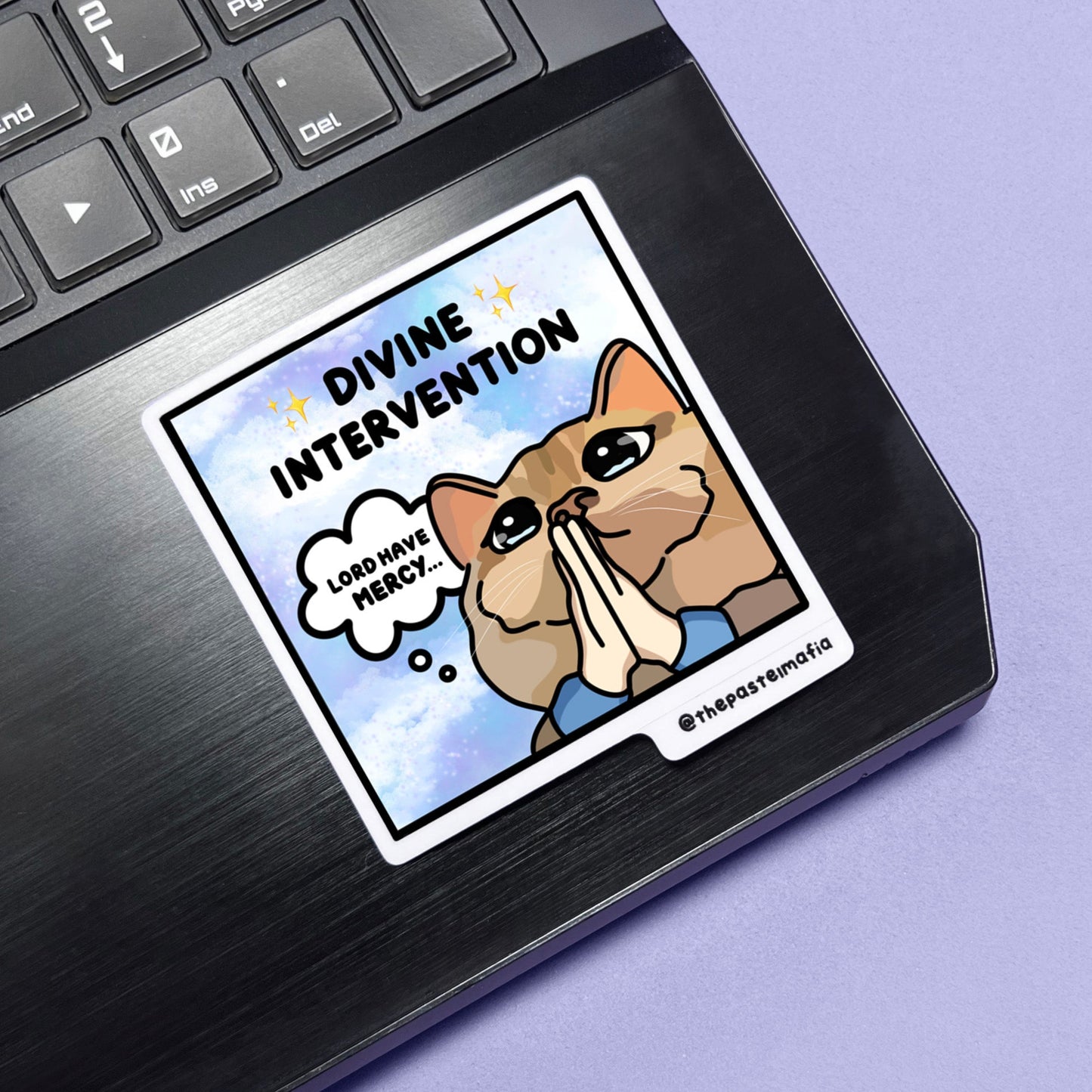 "divine intervention" sticker