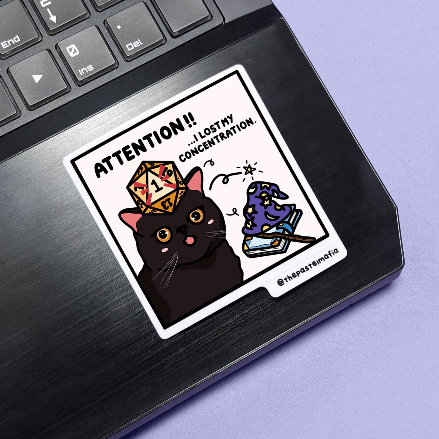 "i lost my concentration" sticker