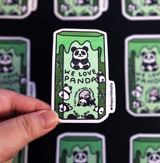 we love panda sticker