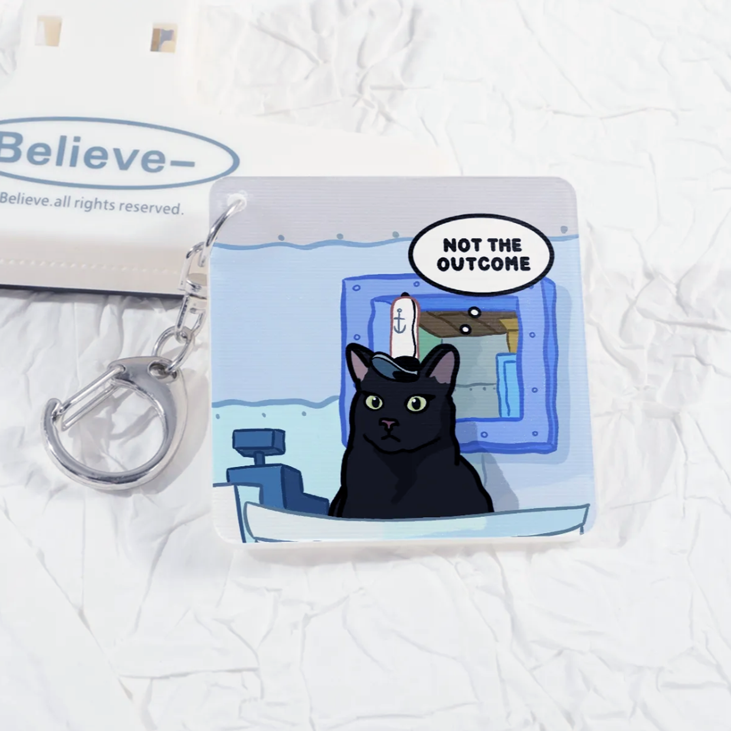 (limited) "here for the income not the outcome" lenticular keychain