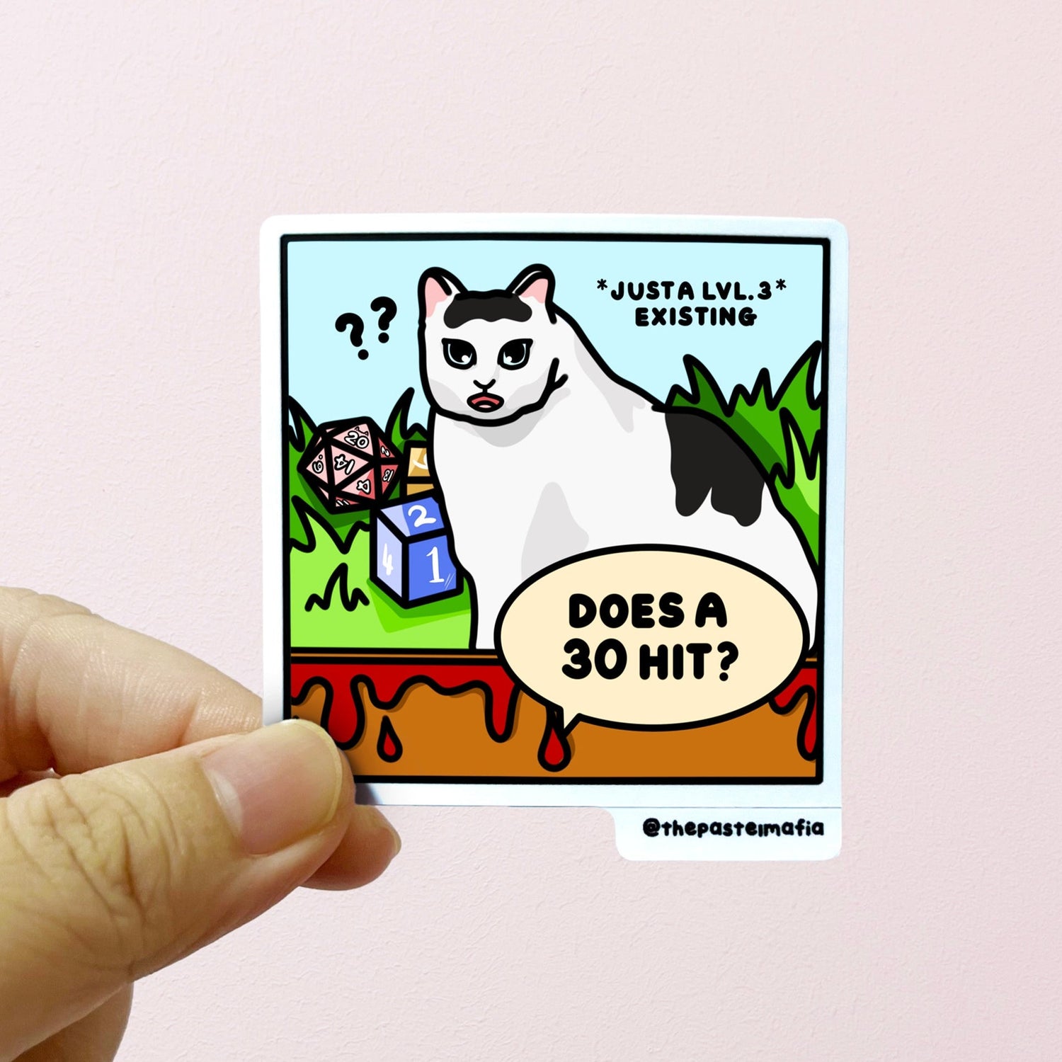 D&D cat meme stickers