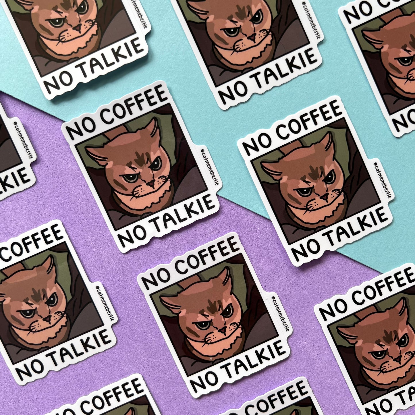 "no coffee no talkie" sticker