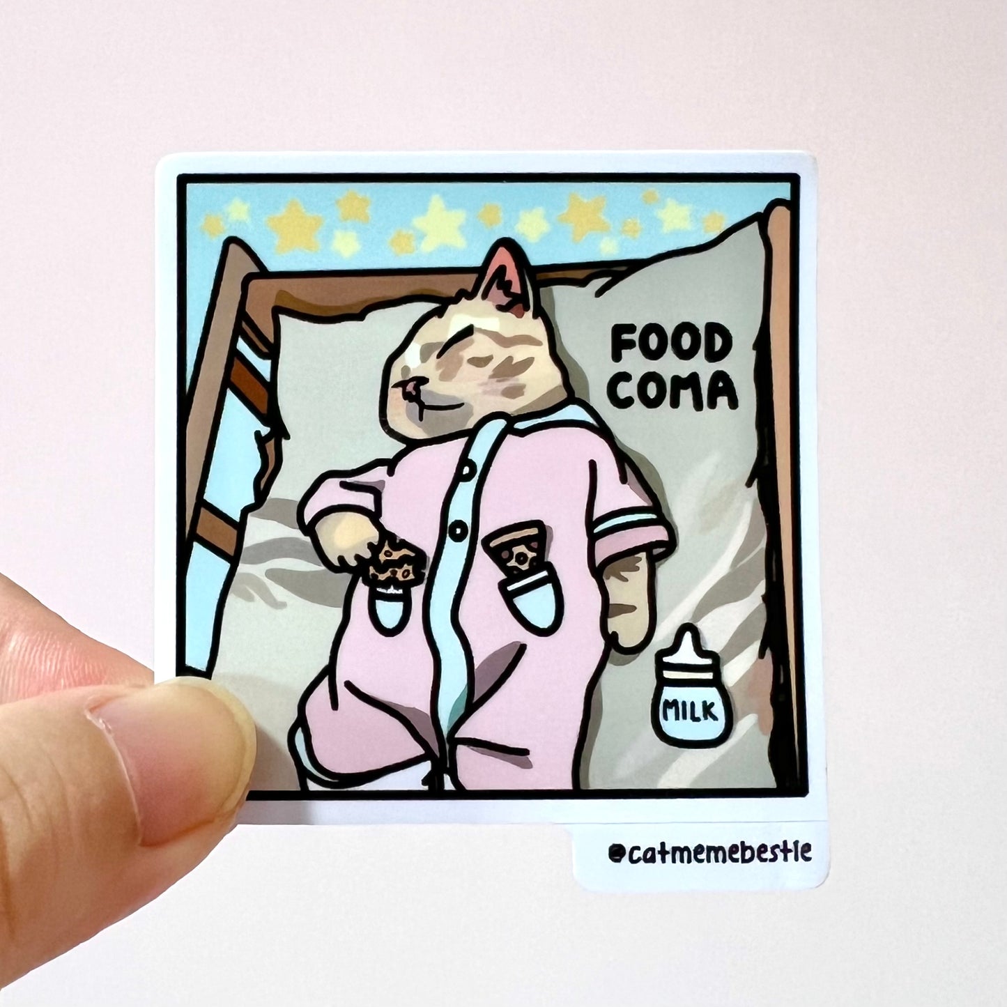 "food coma" sticker