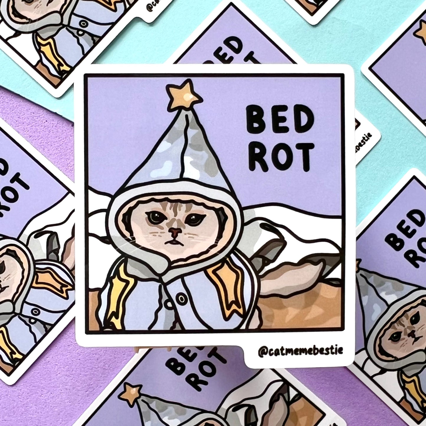 "bed rot" sticker