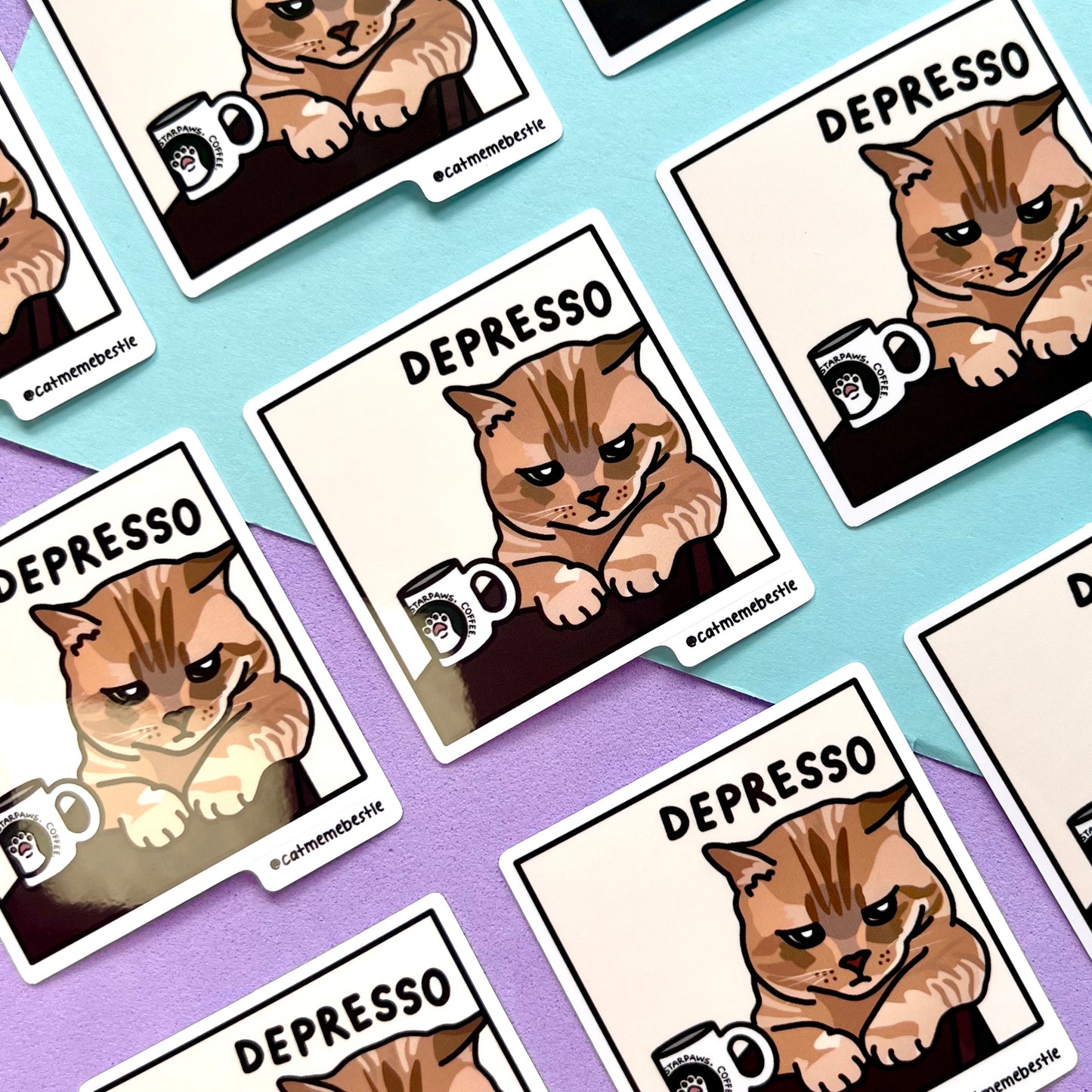 "depresso" sticker