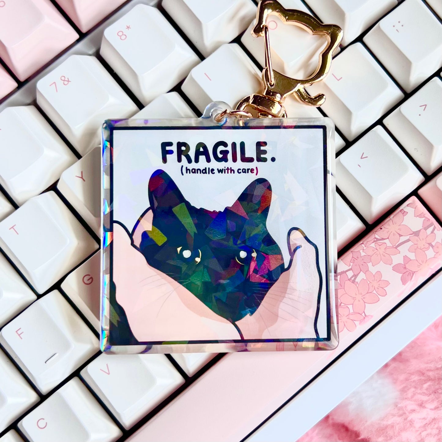 "fragile" keychain