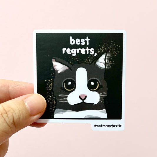 "best regrets" sticker