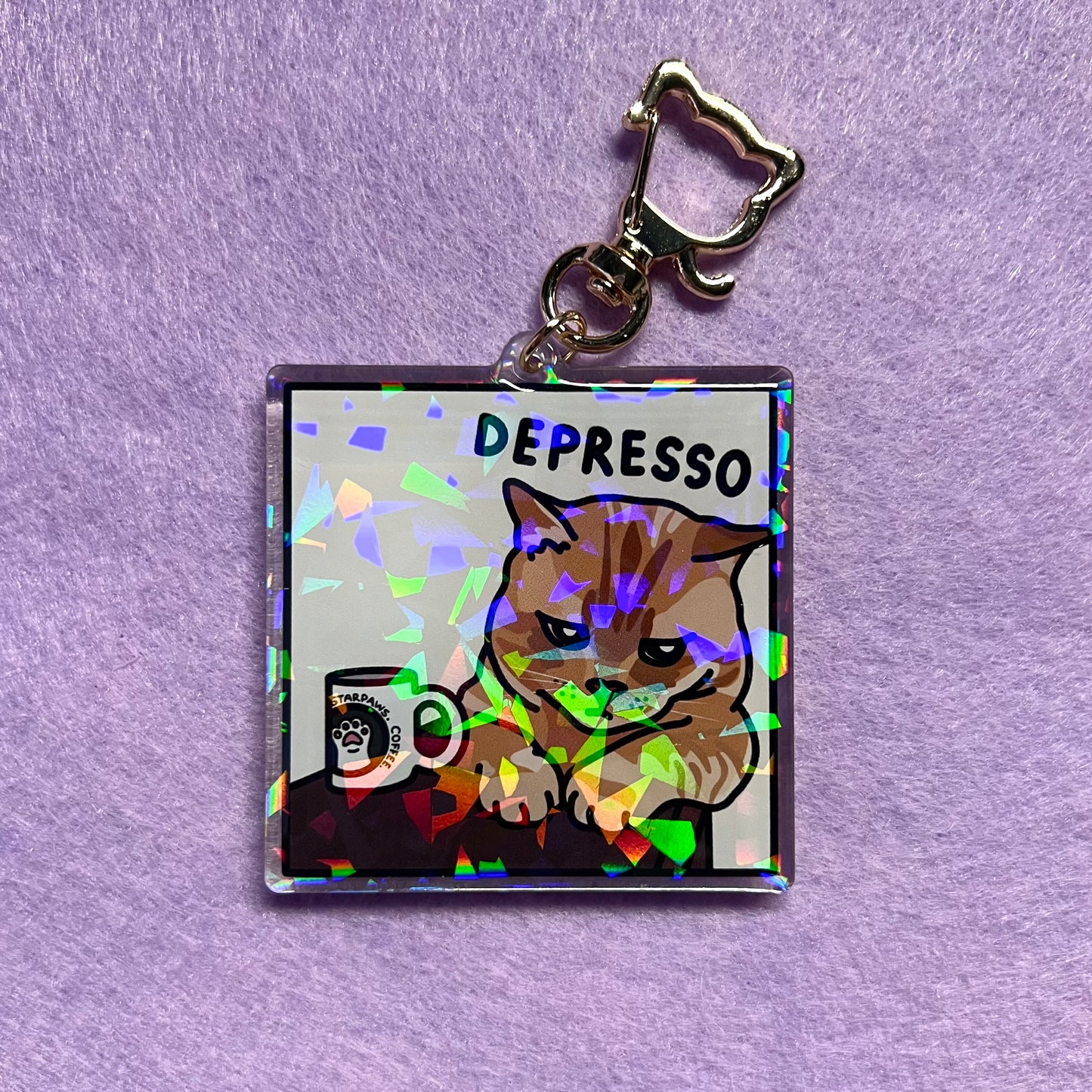 "depresso" keychain