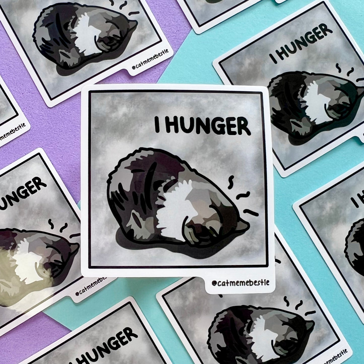 "i hunger" sticker