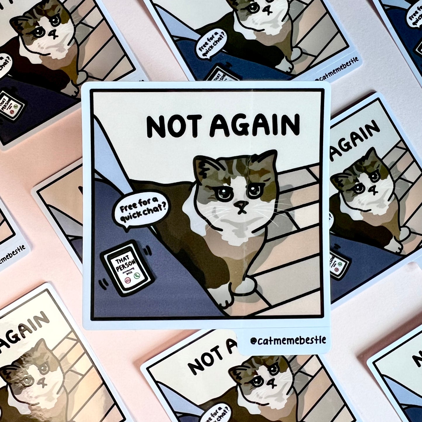 "not again" sticker