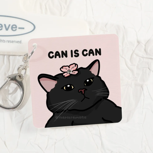 "can is can, but how can?" lenticular keychain