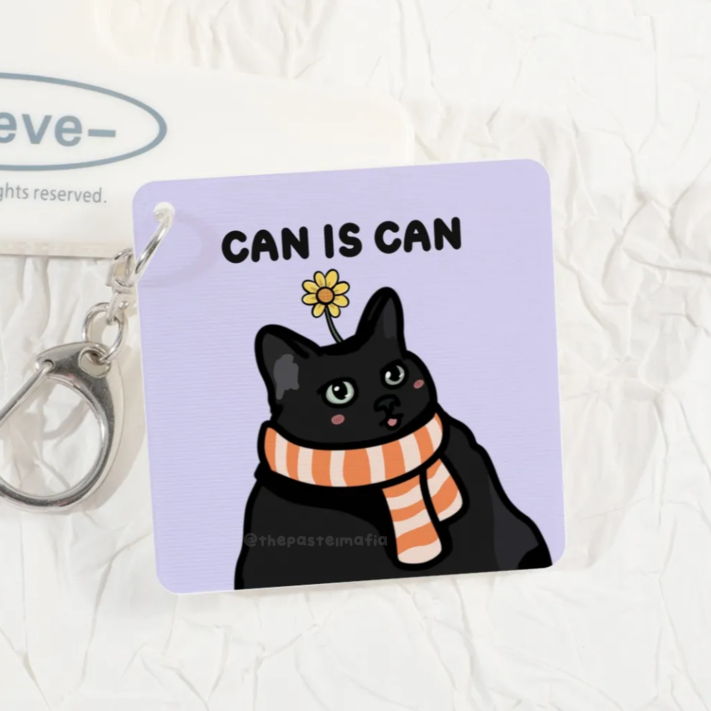 "can is can, until cannot" lenticular keychain