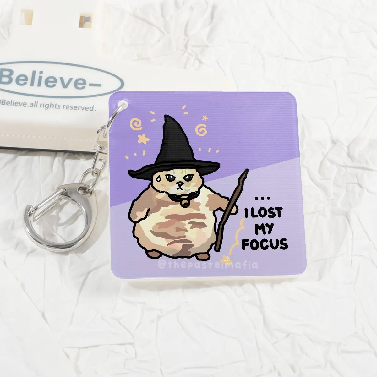 "hocus pocus i lost my focus" lenticular keychain