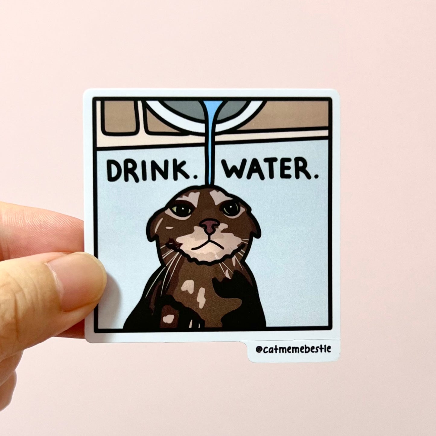 "drink. water." sticker