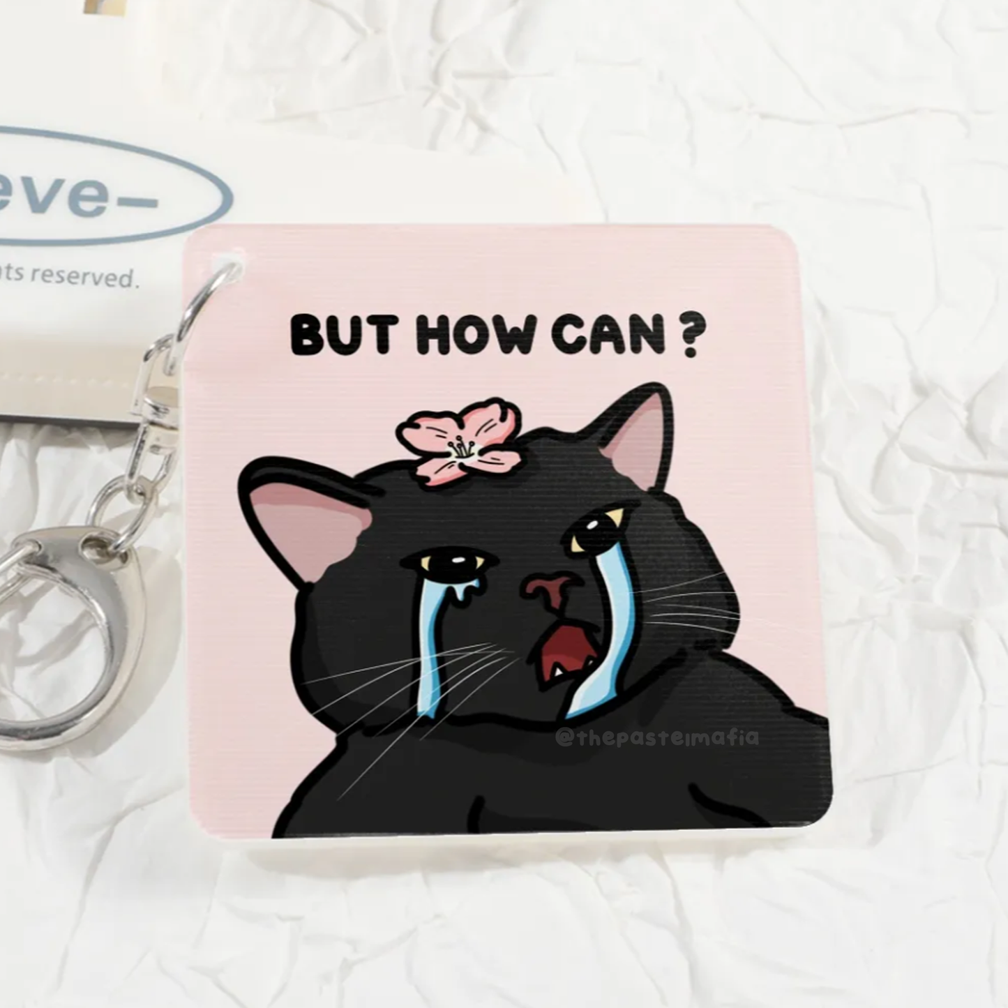 "can is can, but how can?" lenticular keychain