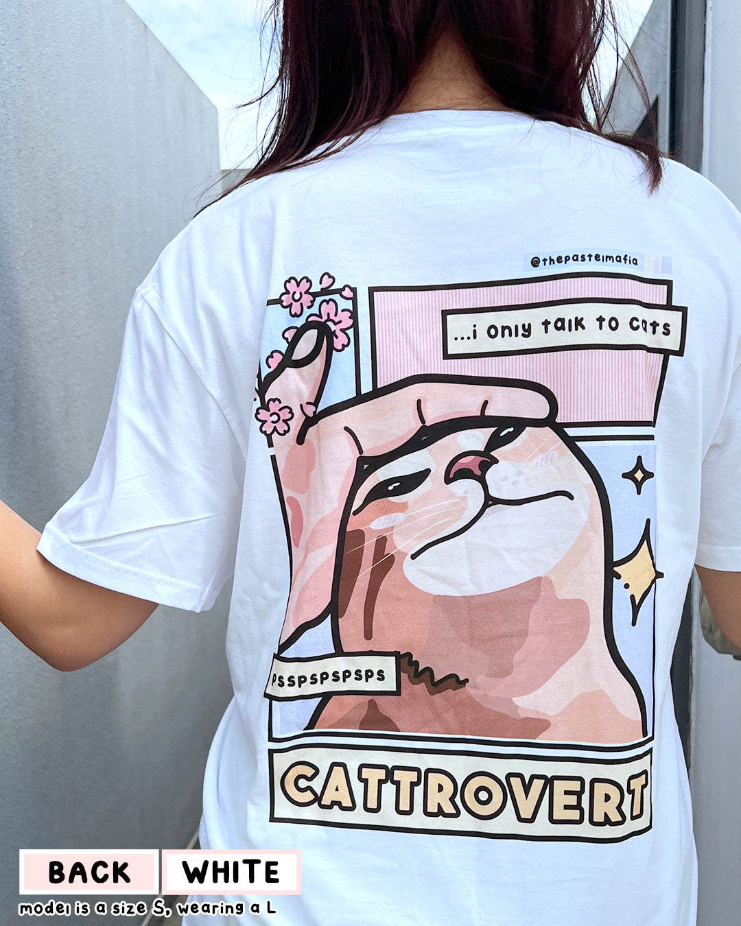 (limited) "cattrovert" cat meme graphic t-shirt