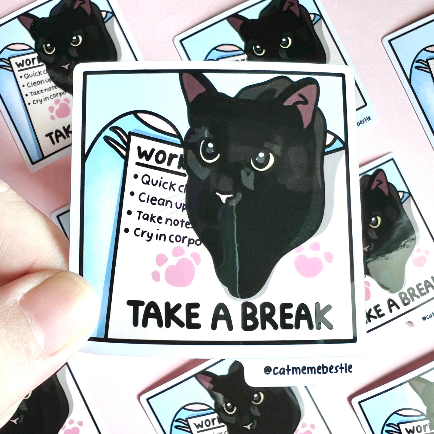 "take a break" sticker