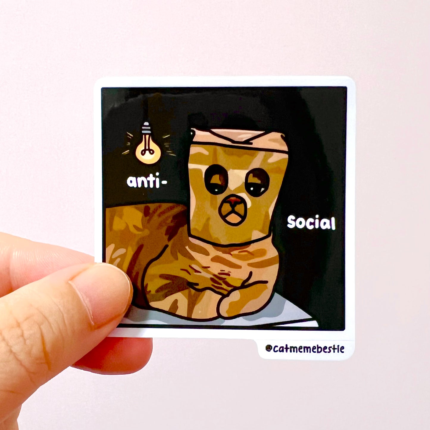 "anti social" sticker