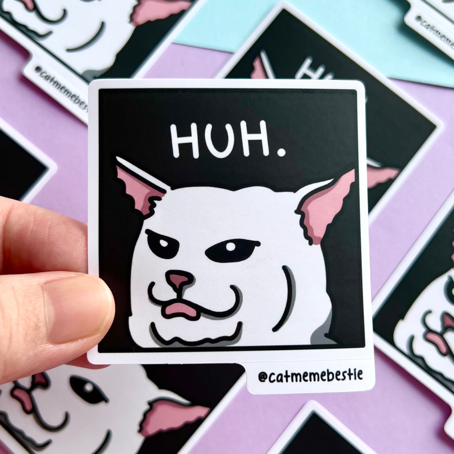 "huh." ver. 1 sticker