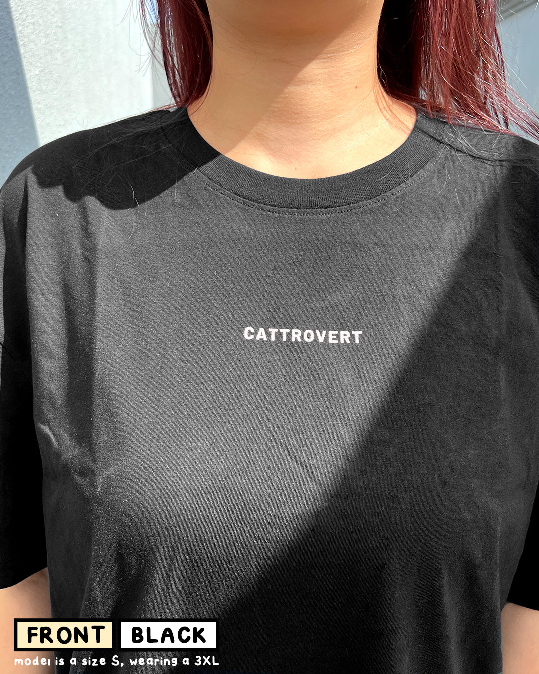 (limited) "cattrovert" cat meme graphic t-shirt