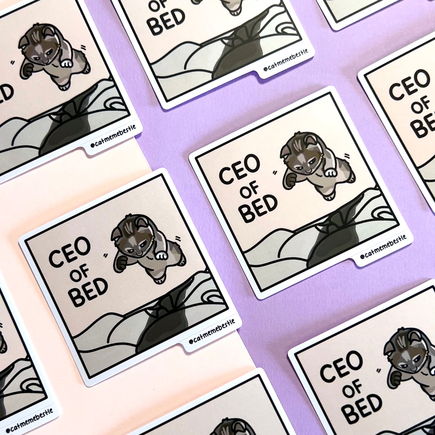 "CEO of bed" sticker