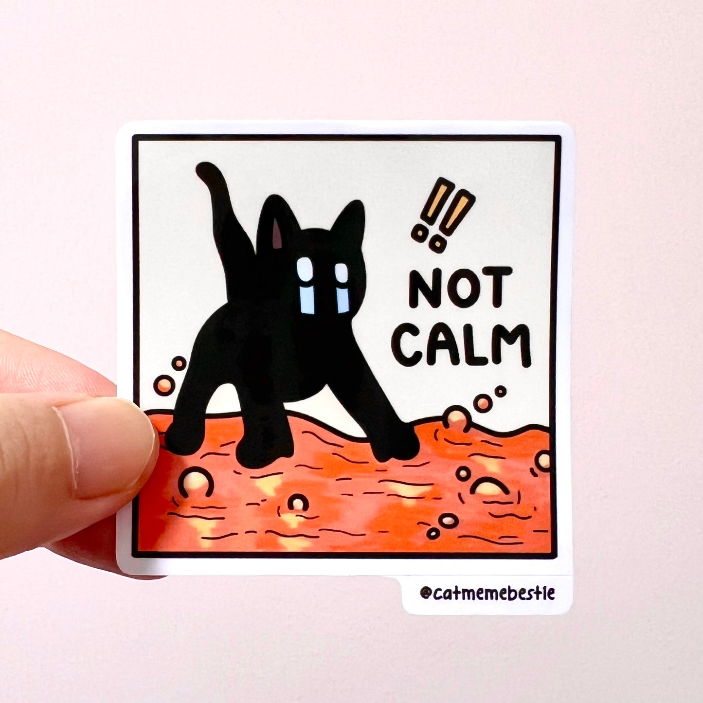 "not calm" sticker