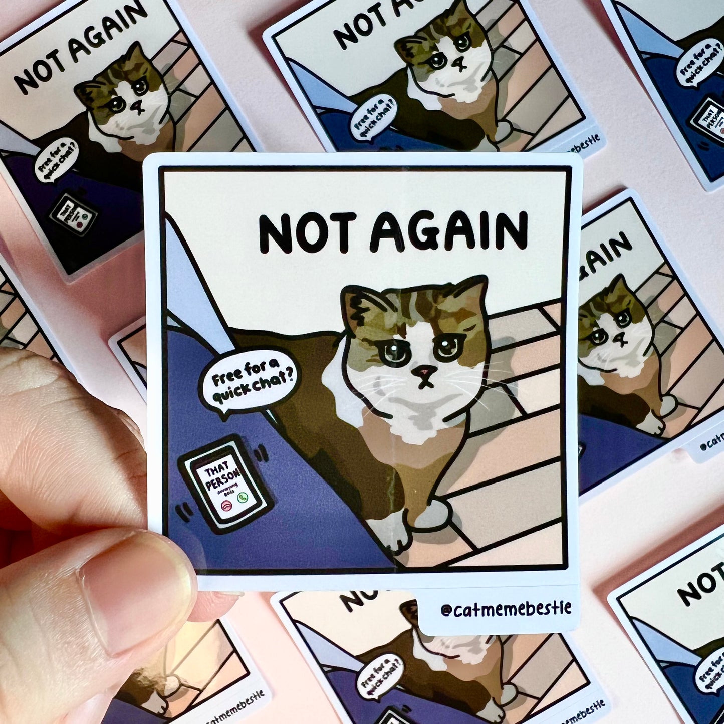 "not again" sticker