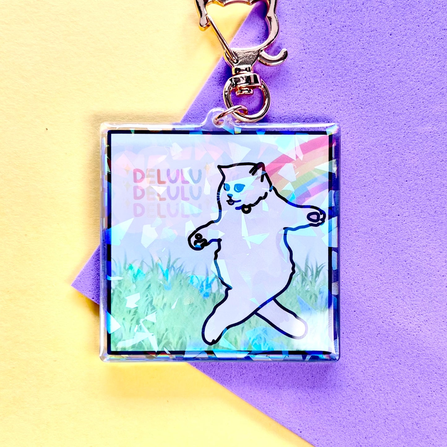 "delulu" keychain