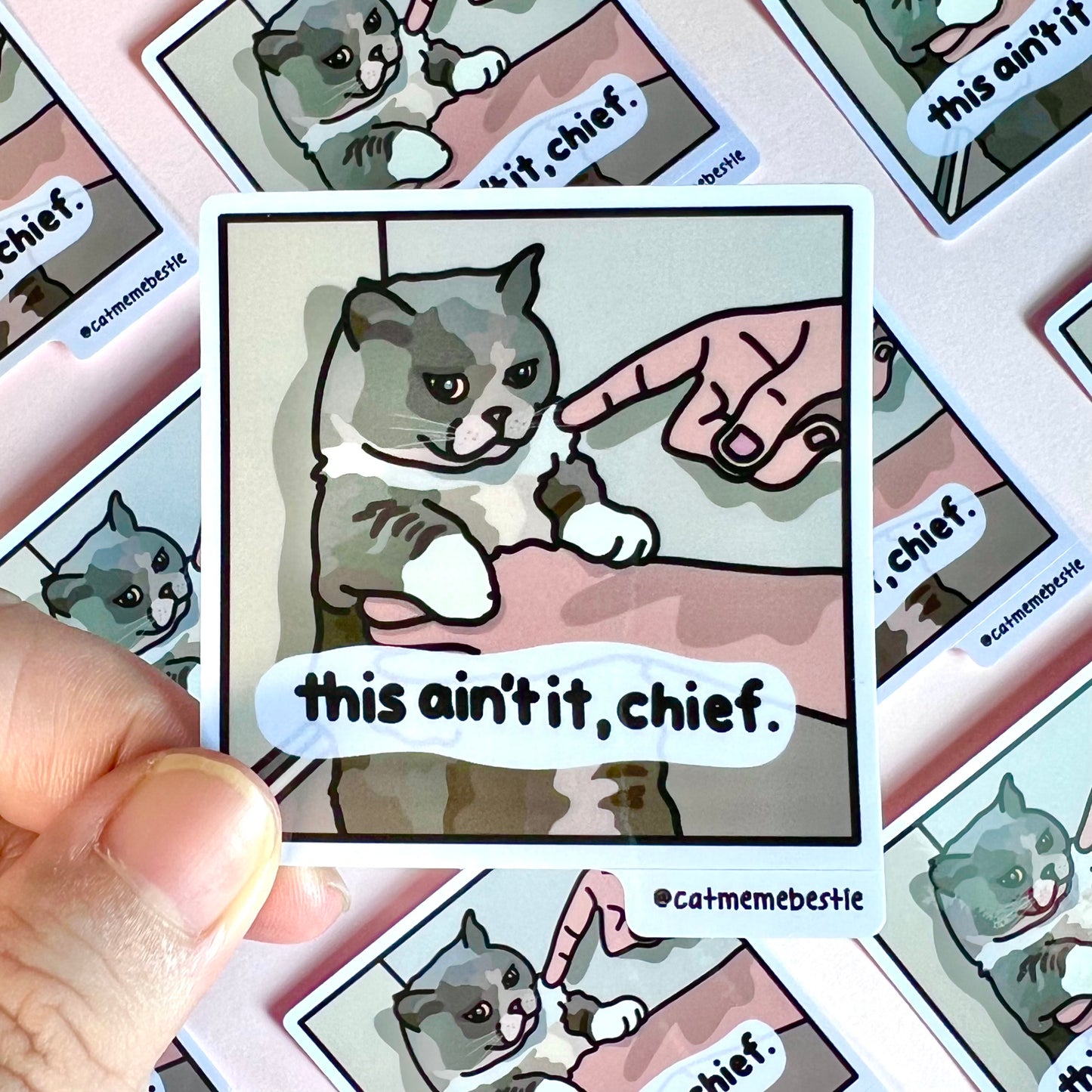 "this ain't it, chief" sticker