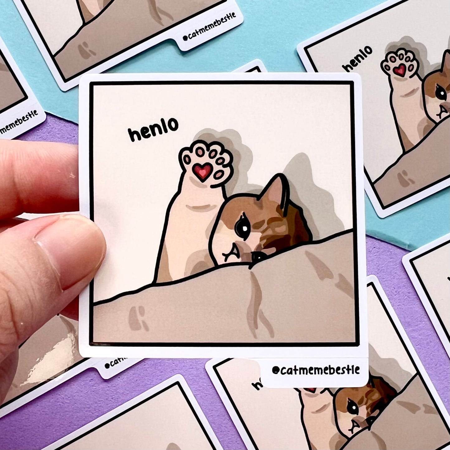 "henlo" sticker