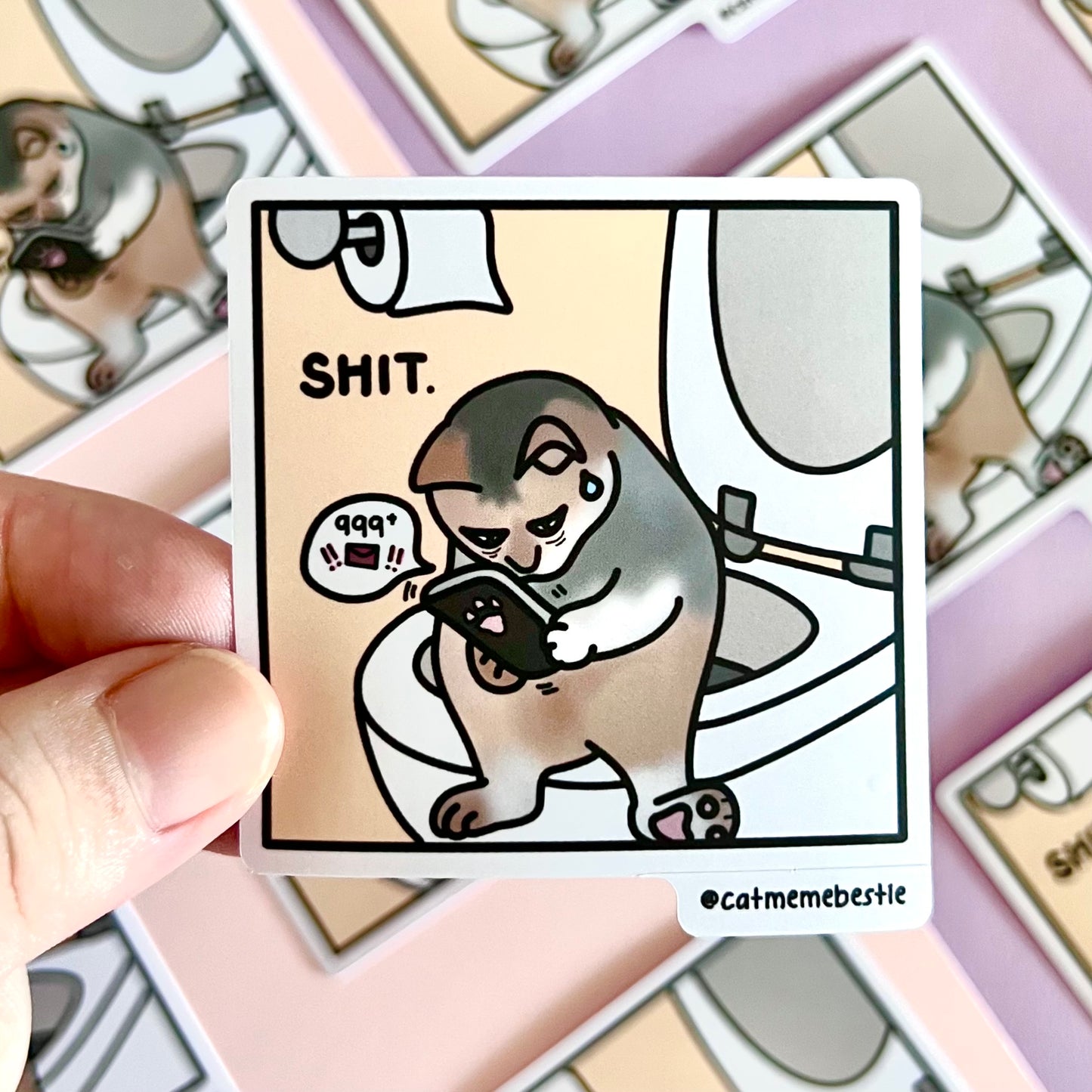 "shit" sticker