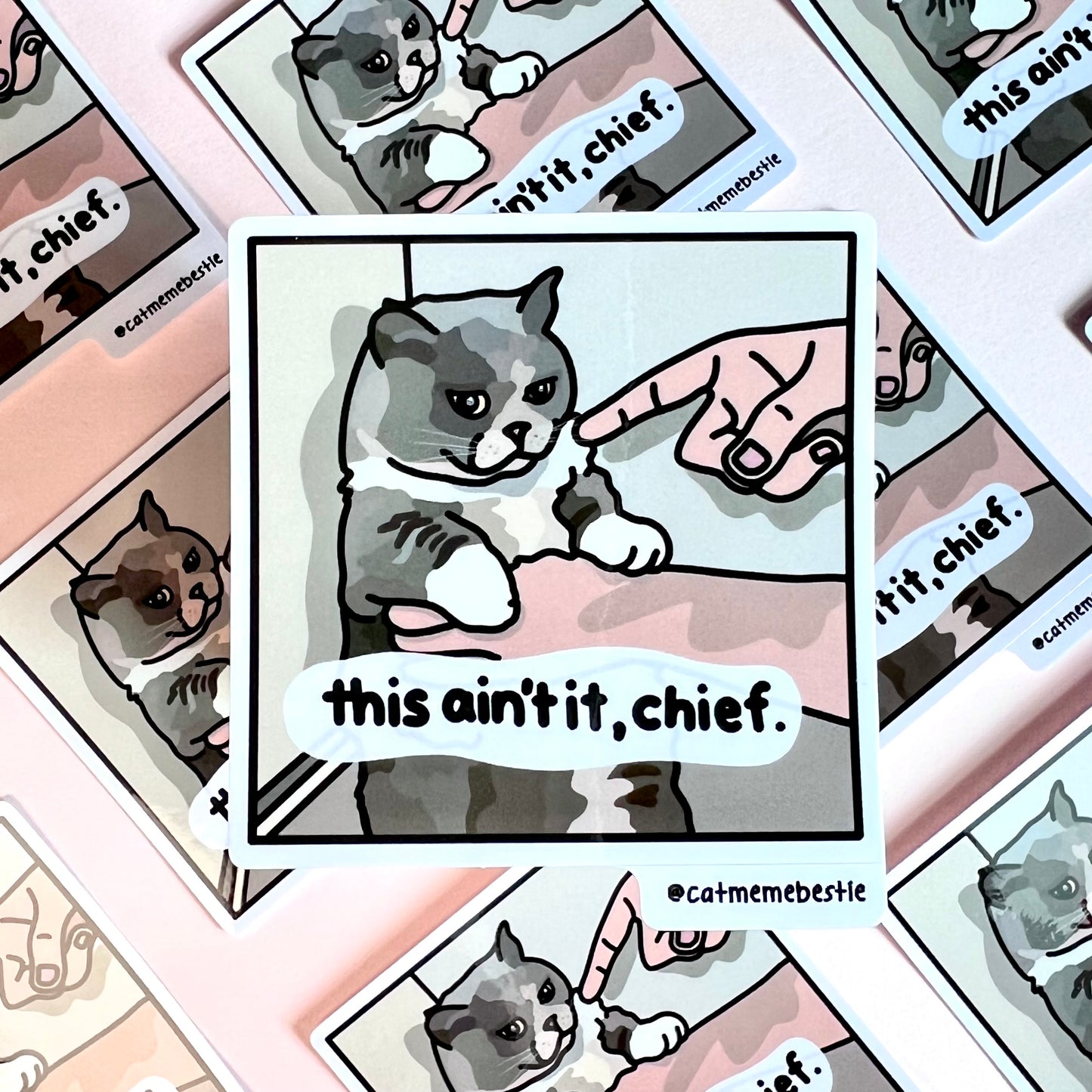 "this ain't it, chief" sticker