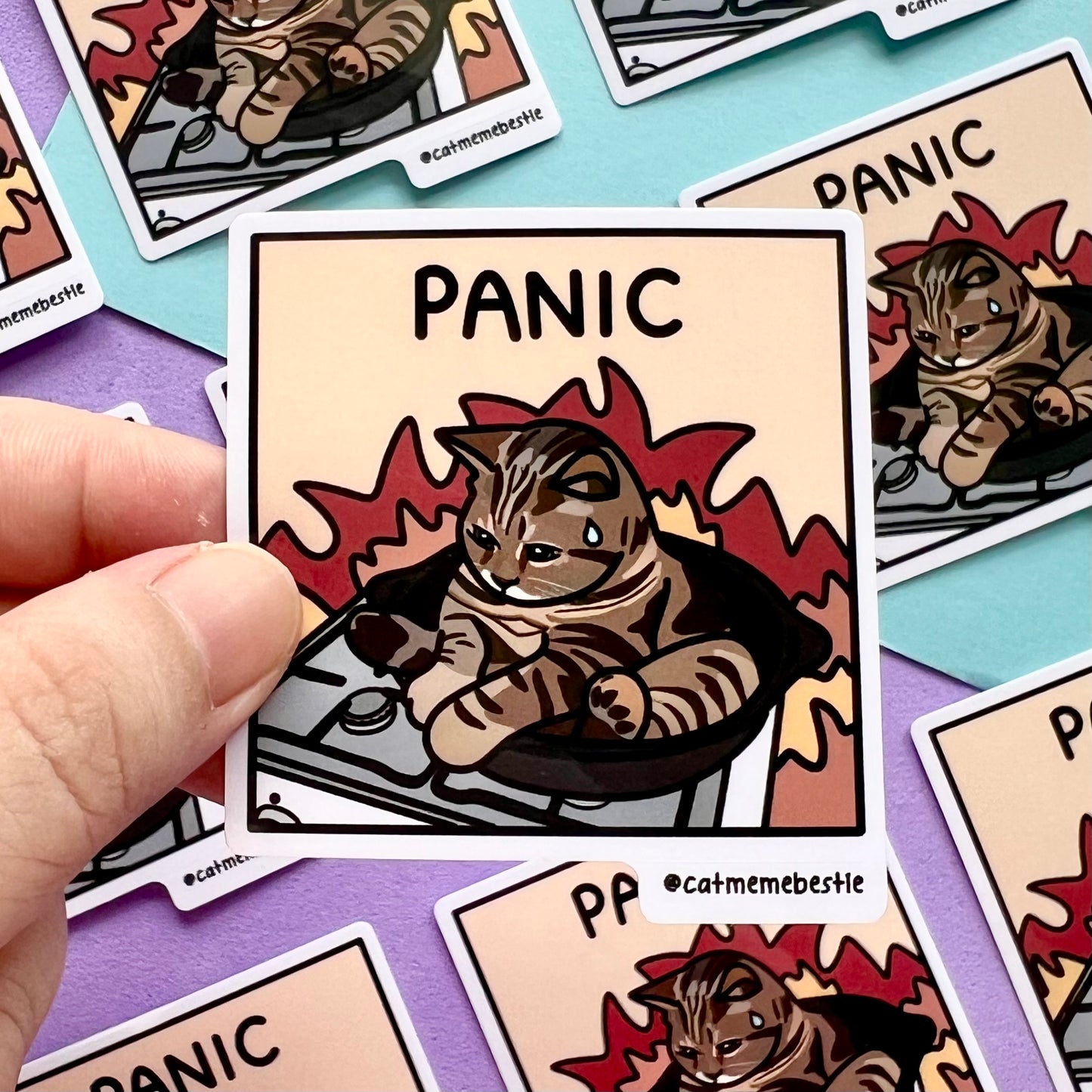 "panic" sticker