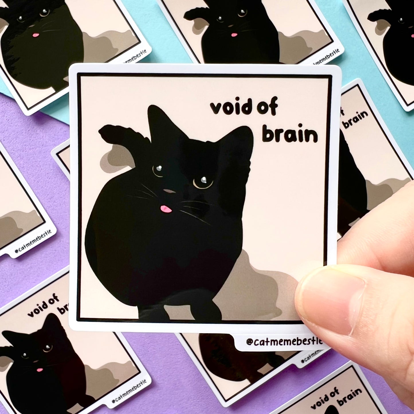 "void of brain" sticker