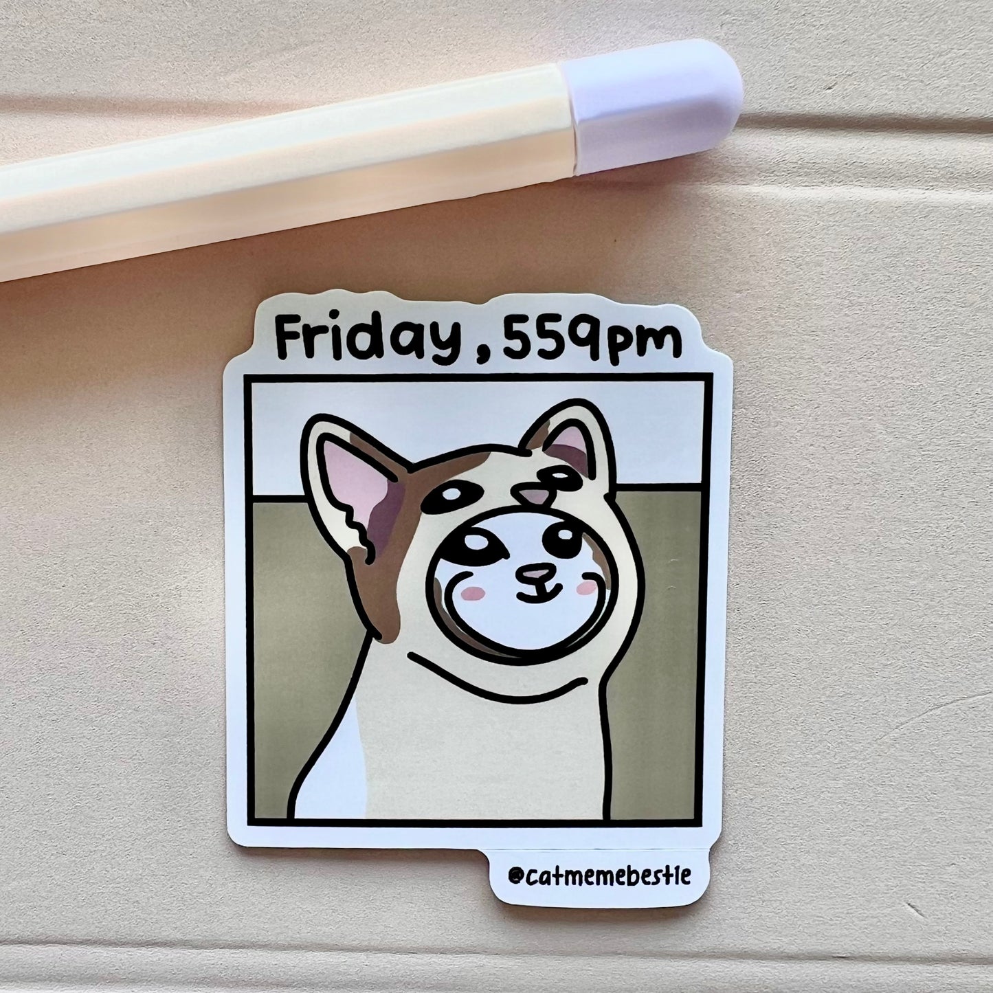 "friday, 559pm" sticker