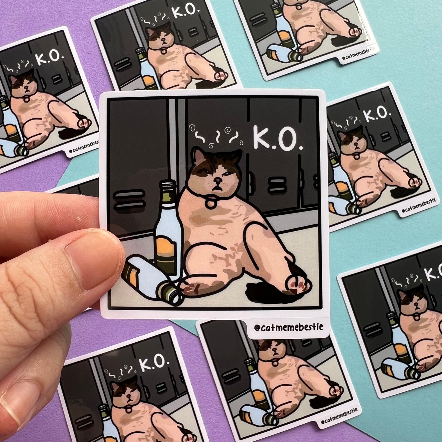 "K.O." sticker