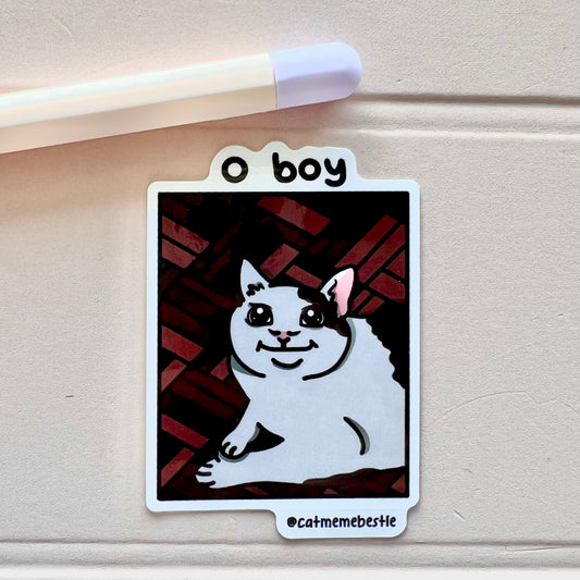 "o boy" sticker