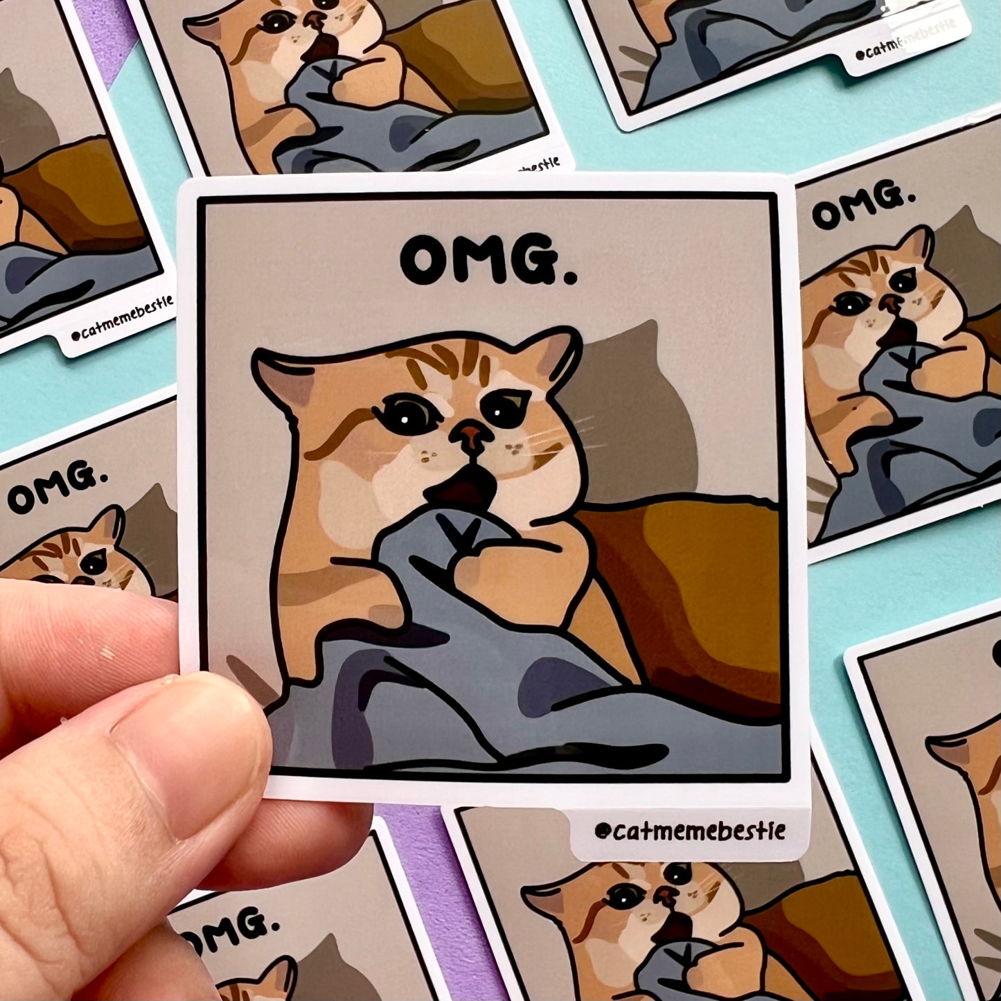 "omg" sticker