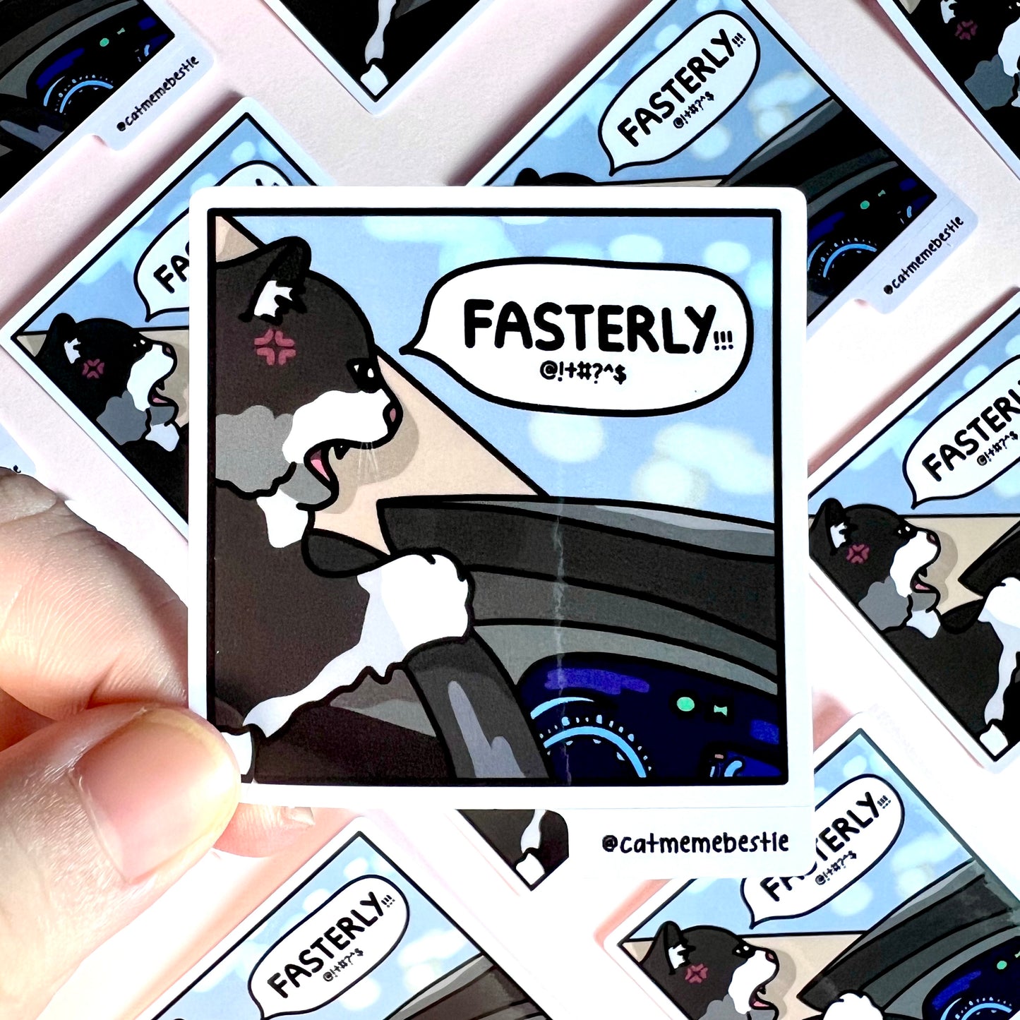 "fasterly" sticker