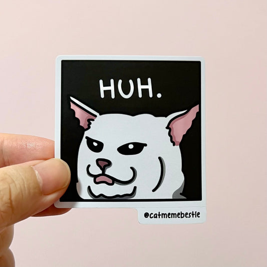 "huh." ver. 1 sticker