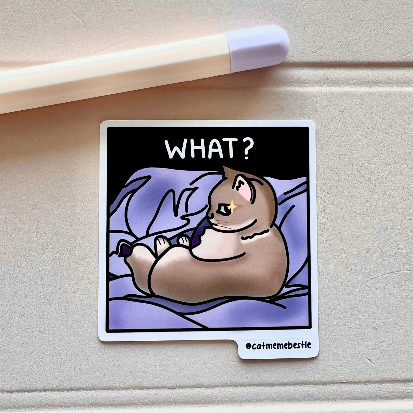 "what?" sticker